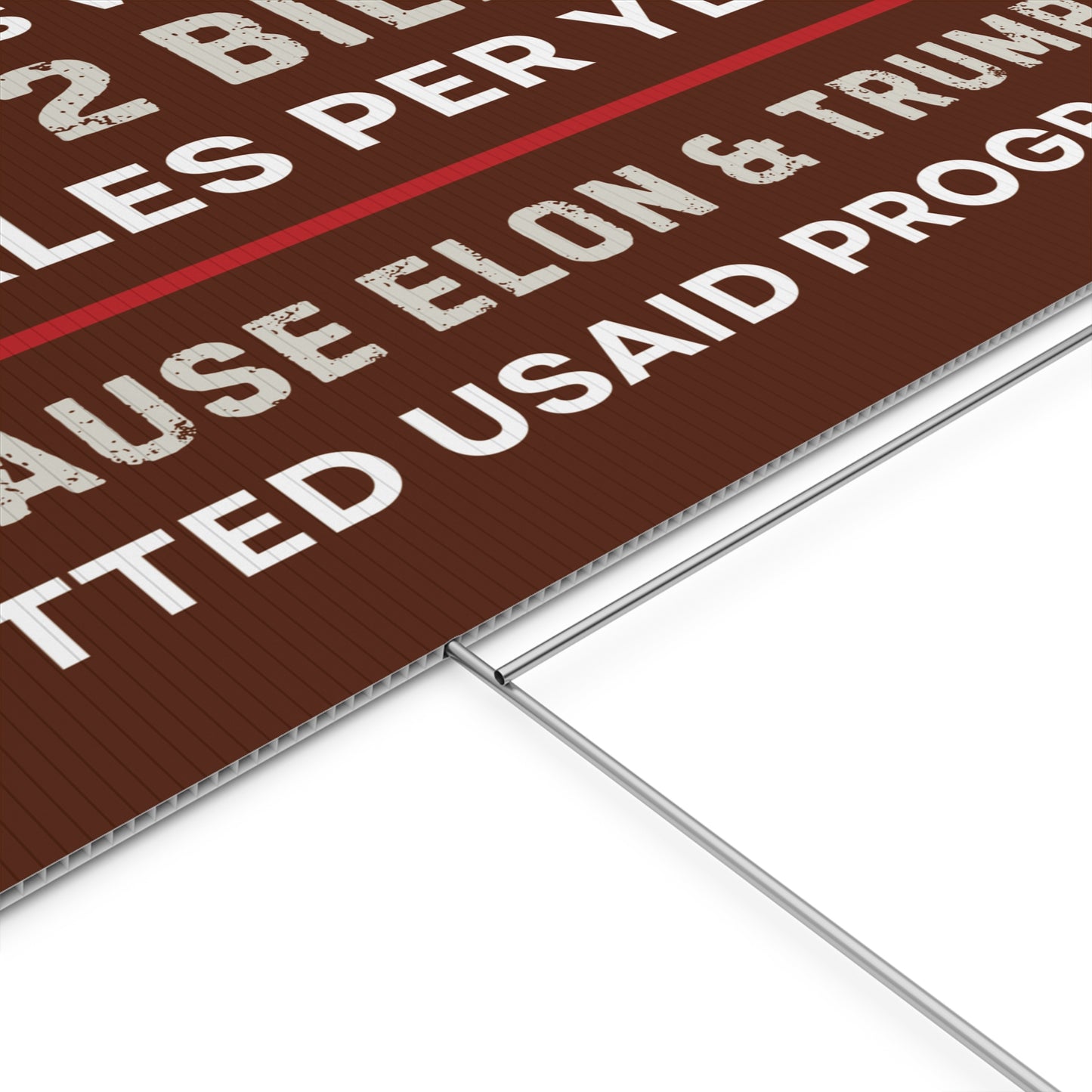 Farmers Protest Yard Sign | Anti-Trump USAID Sign | 24"x18" Heavy-Duty Political Sign