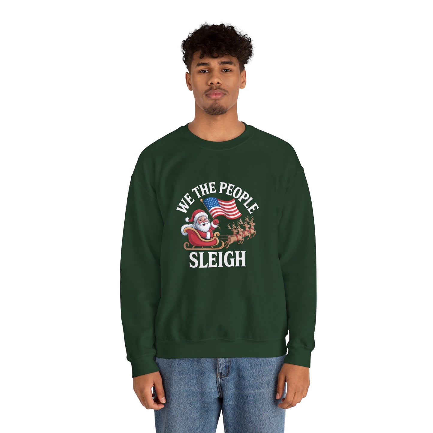 We the People Sleigh Sweatshirt, Merry Resistmas Sweatshirt, Holiday Sweatshirt, Christmas Sweatshirt, Unisex, Many Colors, Free Shipping