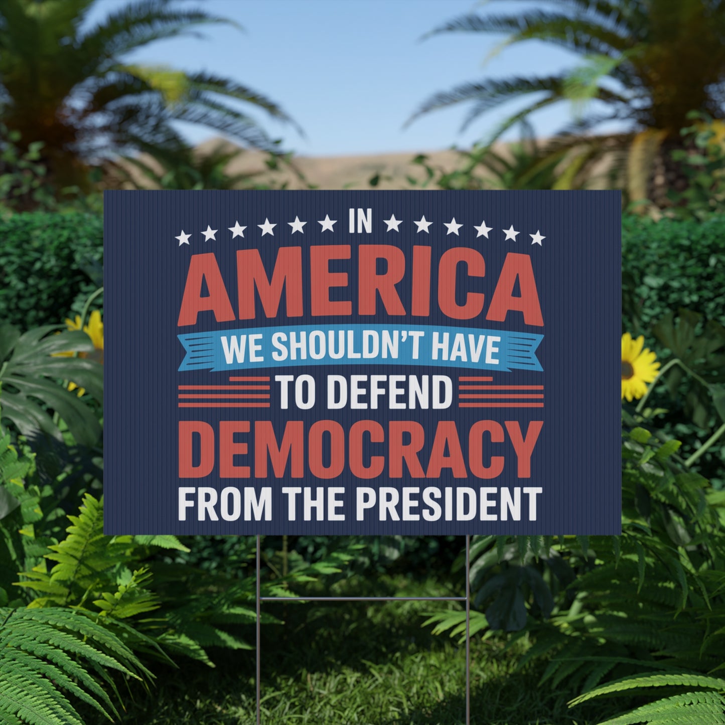 Defend Democracy Yard Sign, Resistance Yard Sign, Protest Signs, Anti Trump Signs, Resist Signs, Signs for Protest, Multiple Sizes