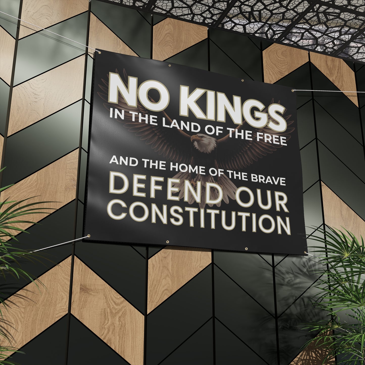 No Kings Banner, Anti Trump Banner, Protest Banner, Anti MAGA Banner, Resistance Sign, Political Banner, 2 Sizes, Free Shipping