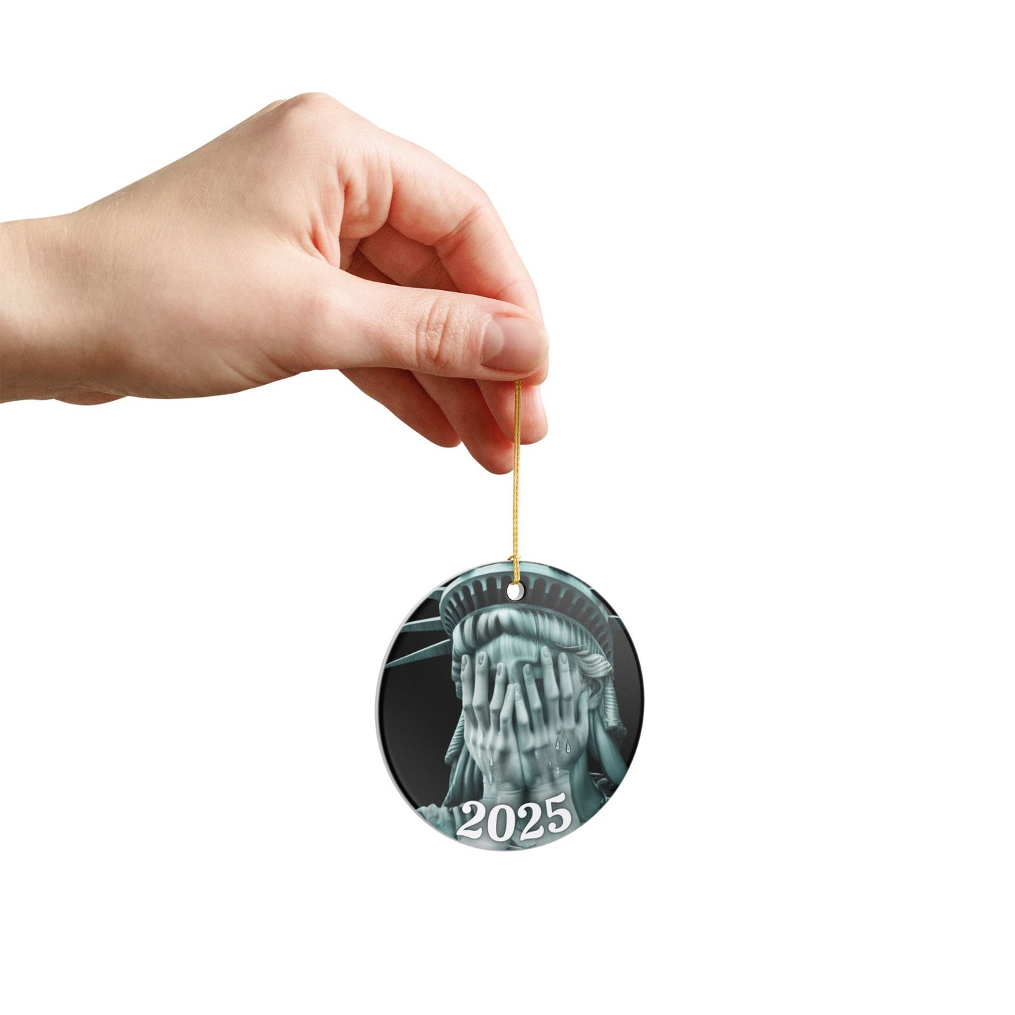 2025 Holiday Ornament, 2025 Christmas Ornament, Political Ornament, Anti Trump Ornament, Democracy Ornament, Gift for Democrat