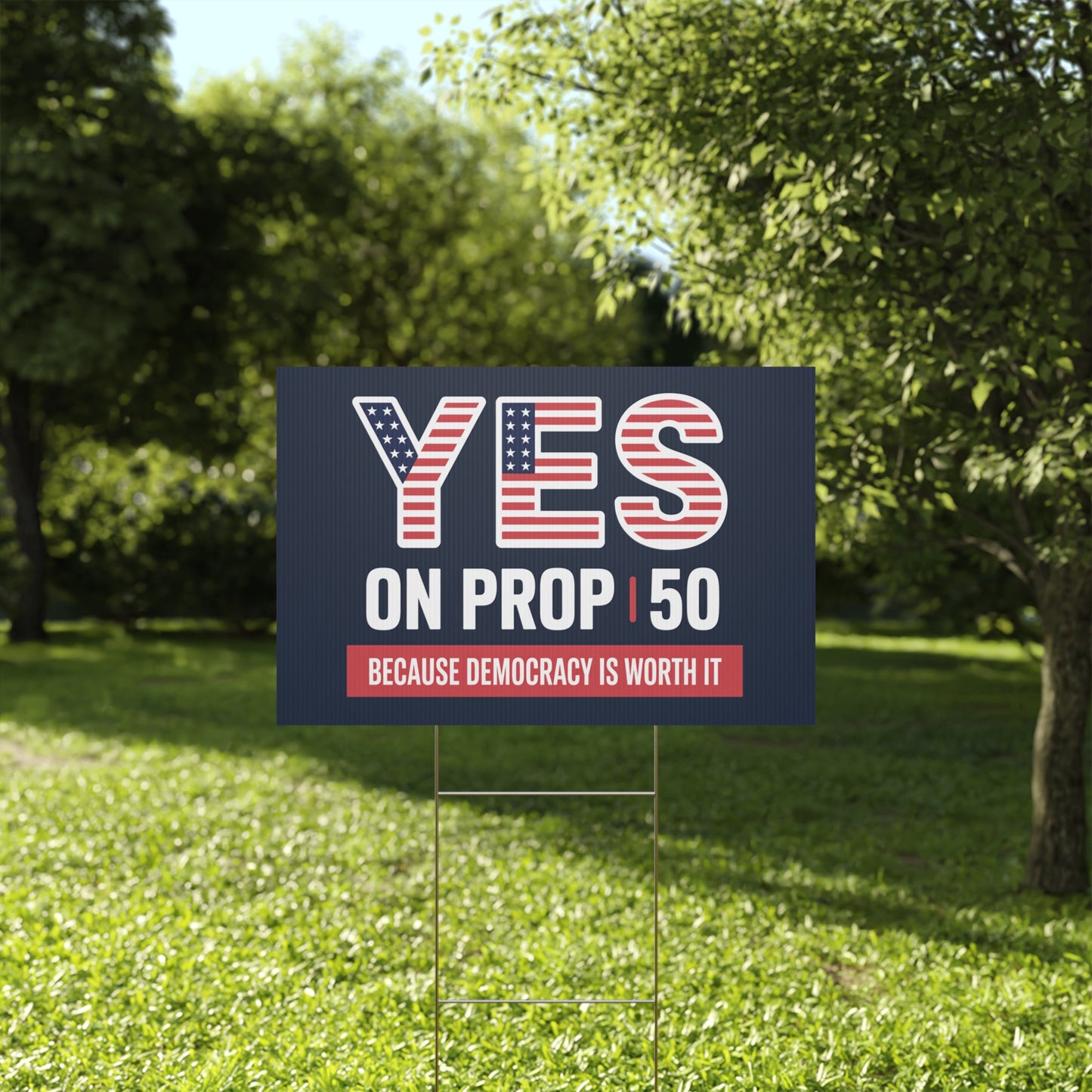 Yes On Prop 50 Yard Sign, Election Rigging Response Act Yard Sign, Premium Quality Custom Yard Sign, Multiple Sizes Available