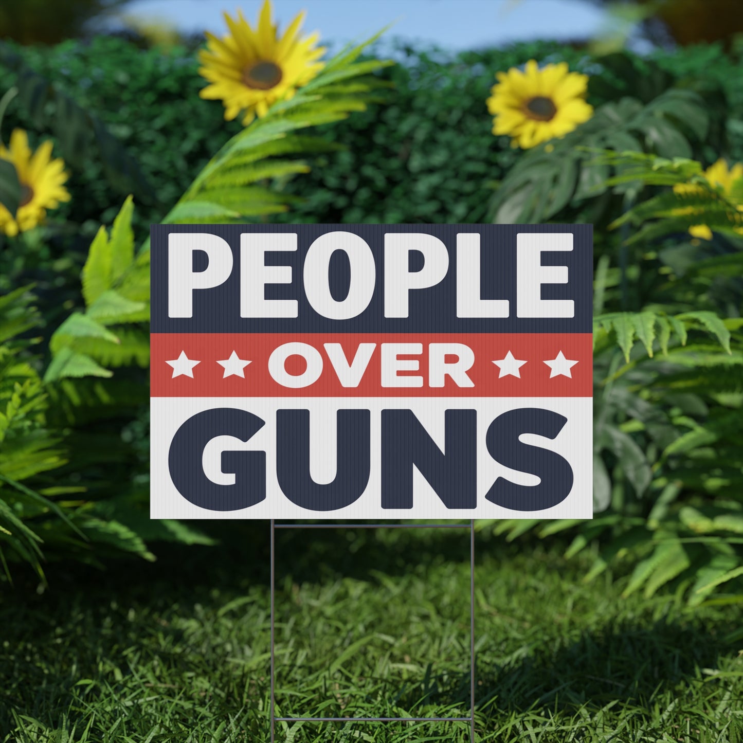 People Over Guns Yard Sign, Gun Reform Yard Sign, Gun Laws Yard Sign Multiple Sizes, Print on Both Sides, 2 Sizes Available