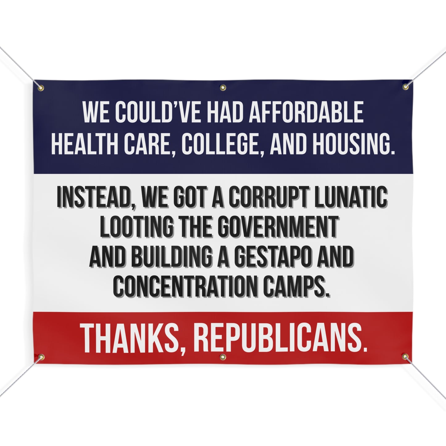 Anti Trump Banner, Protest Banner, Activist Banner, Anti Republican Banner, Free Shipping