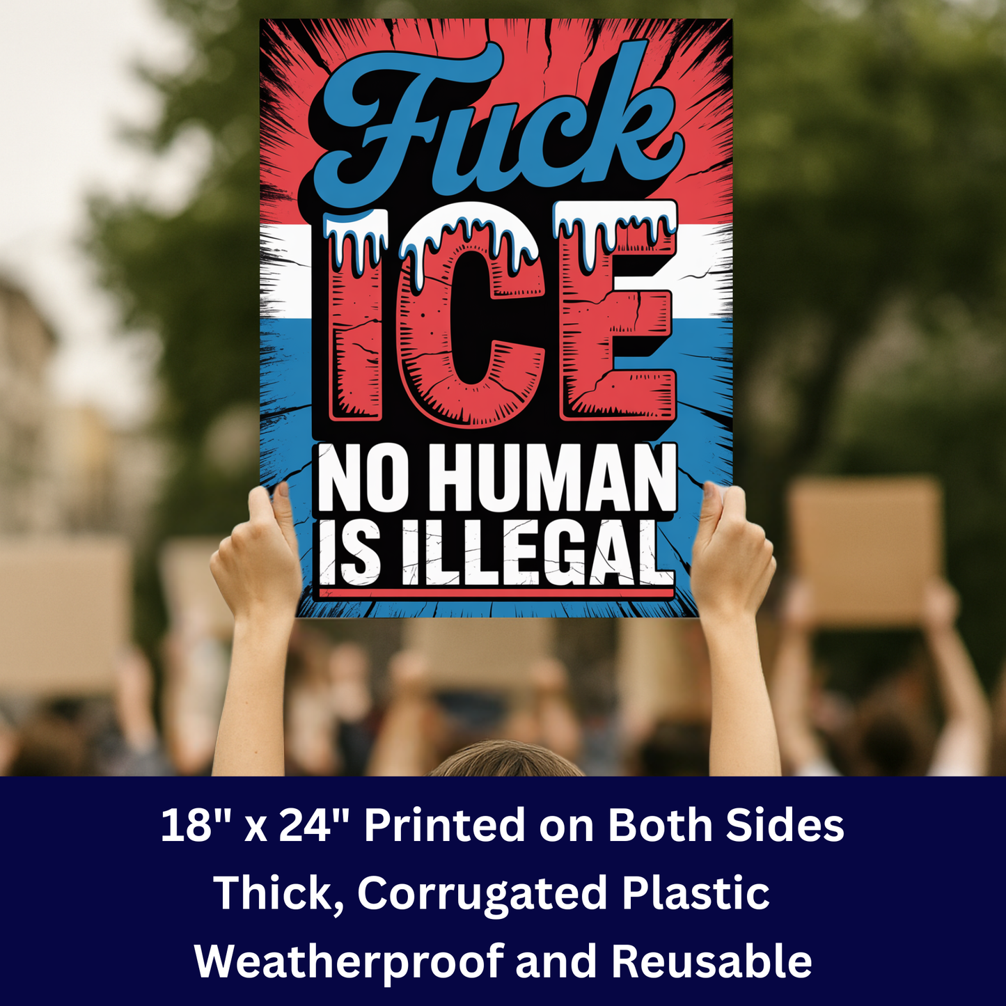 ICE Protest Signs β Wholesale Sign Packs - 18β³Γ 24β³ - High Profit Margin