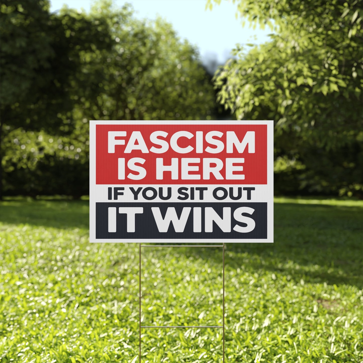 Fascism is Here Yard Sign, Fascism Yard Sign, Defend Democracy Yard Signs, Anti Trump Yard Signs, Resistance Yard Signs