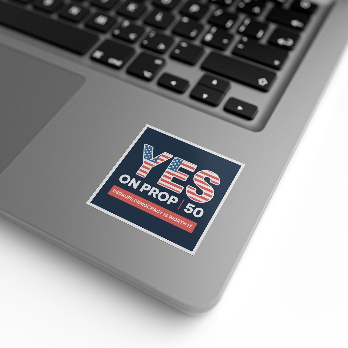 Yes on Prop 50 Stickers, Rolls of 50, 100 or 250, 1 inch or 2 inches, Free Shipping, Election Rigging Response Act Stickers.