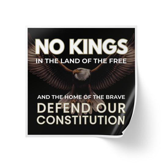 No Kings Wholesale Political Sticker Rolls β 2β³Γ2β³ Vinyl, Waterproof, High Turnover & Profit Margin