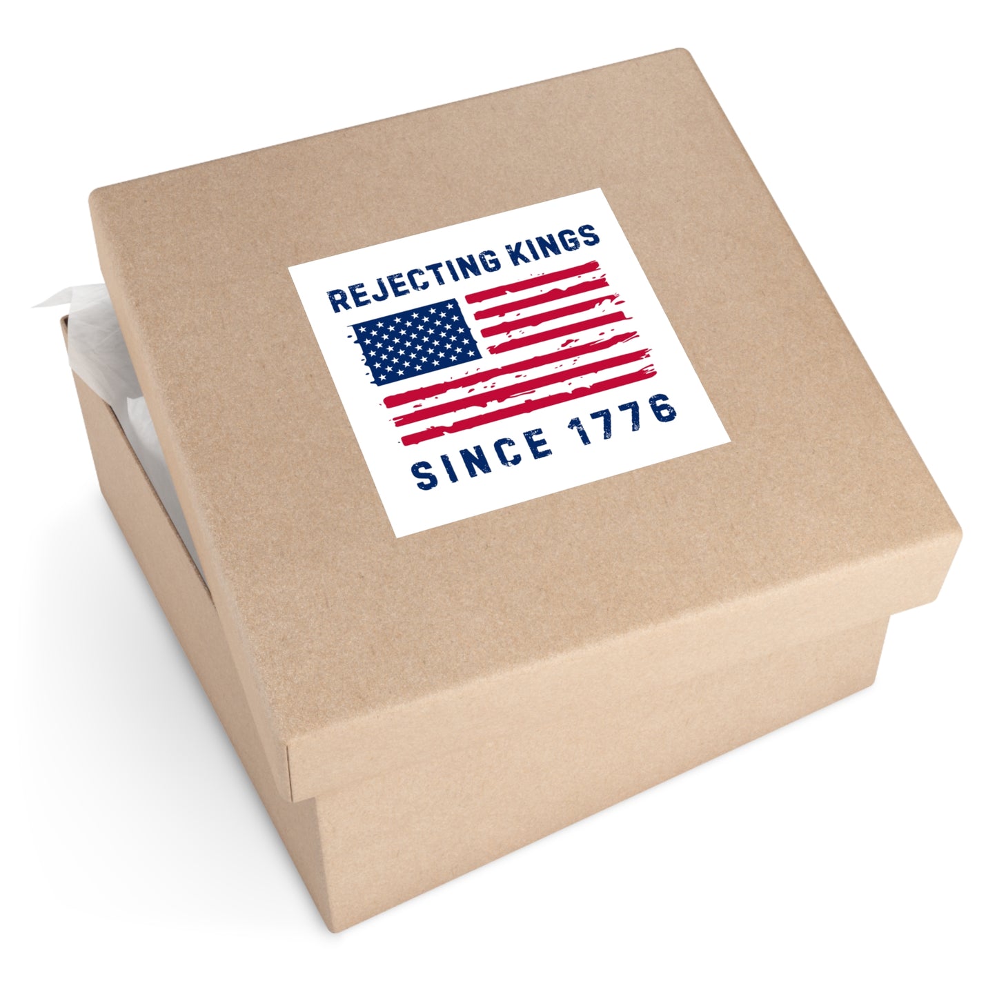 Rejecting Kings Since 1776 Sticker | Anti-Trump Patriotic Decal | Anti Maga Sticker