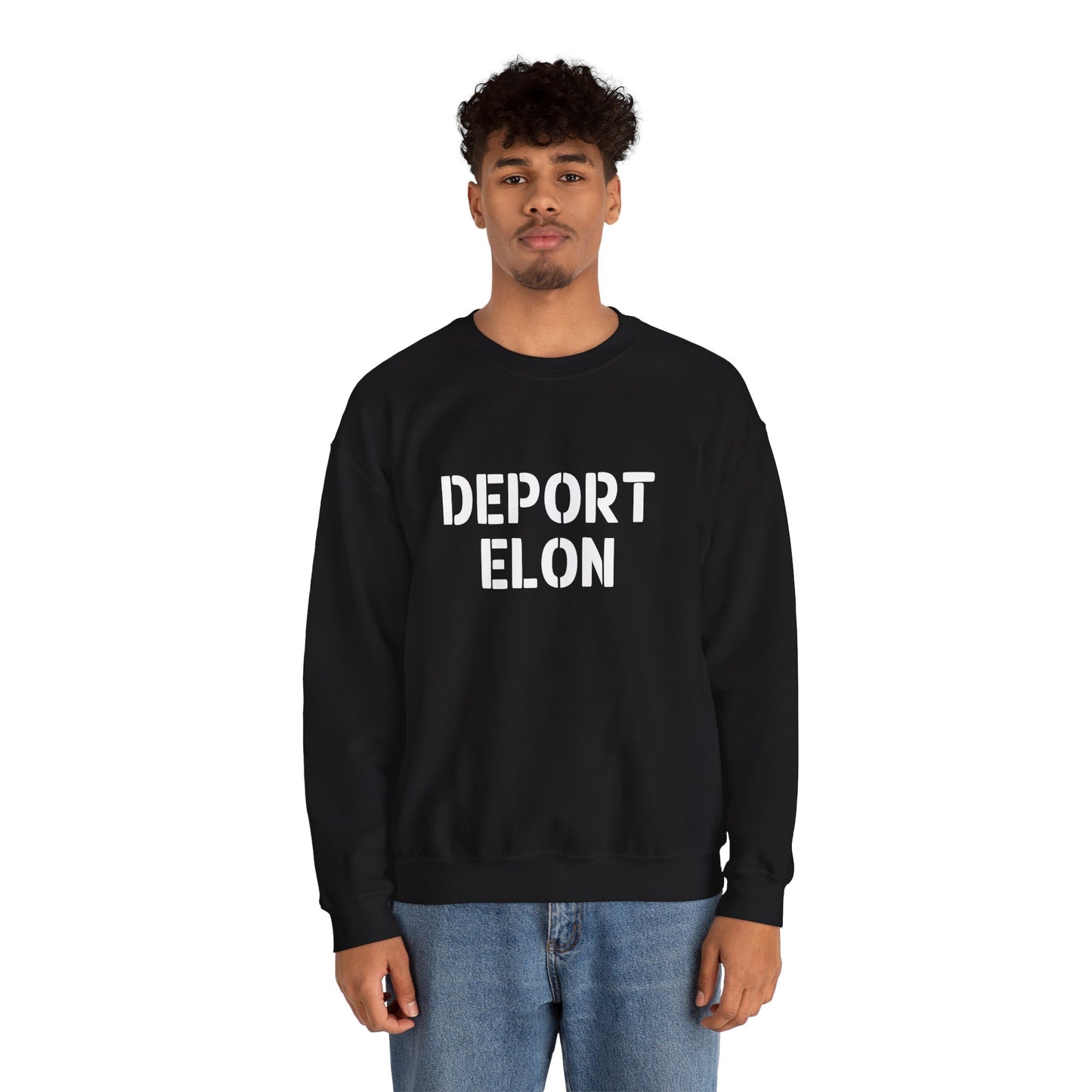 Deport Elon Sweatshirt, Unisex, Pro-Democracy Design, Cotton/Polyester Blend