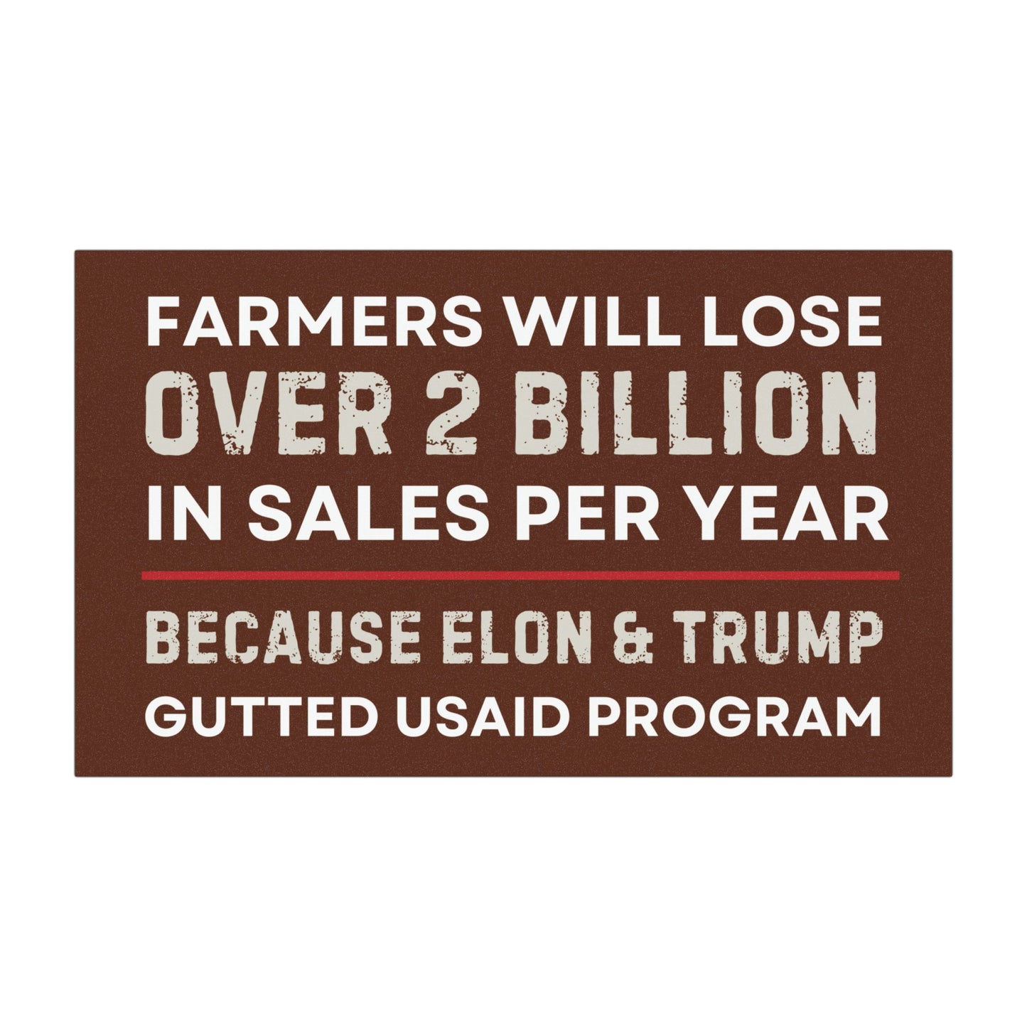 Farmers USAID Car Magnet | Anti-Trump Bumper Magnet | Pro-Democracy Voter Magnet