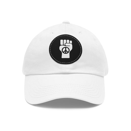 Protest Hat, Peaceful Protest Dad Hat with Leather Patch, Resistance Political Cap, Activist Hat, Protestor Hat, Political Hat