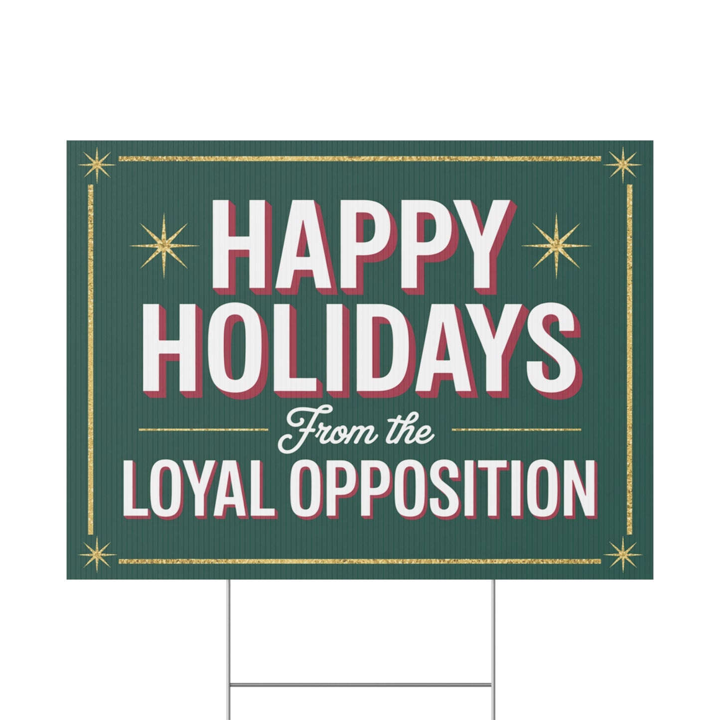 Funny Holiday Yard Sign, Funny Political Christmas Yard Sign, Anti Trump Yard Sign with H Stake, Democracy Yard Sign, Multiple Sizes