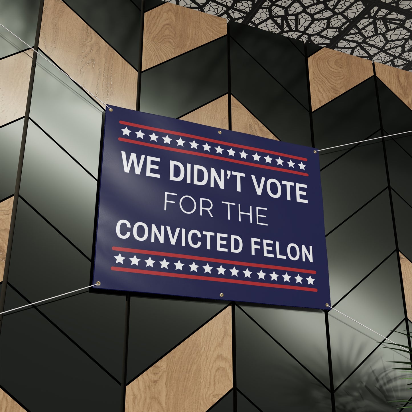 We Didn't Vote for the Convicted Felon Banner, Anti Trump Banner, Matte Vinyl Indoor/Outdoor Banner, Free Shipping, Protest Banner