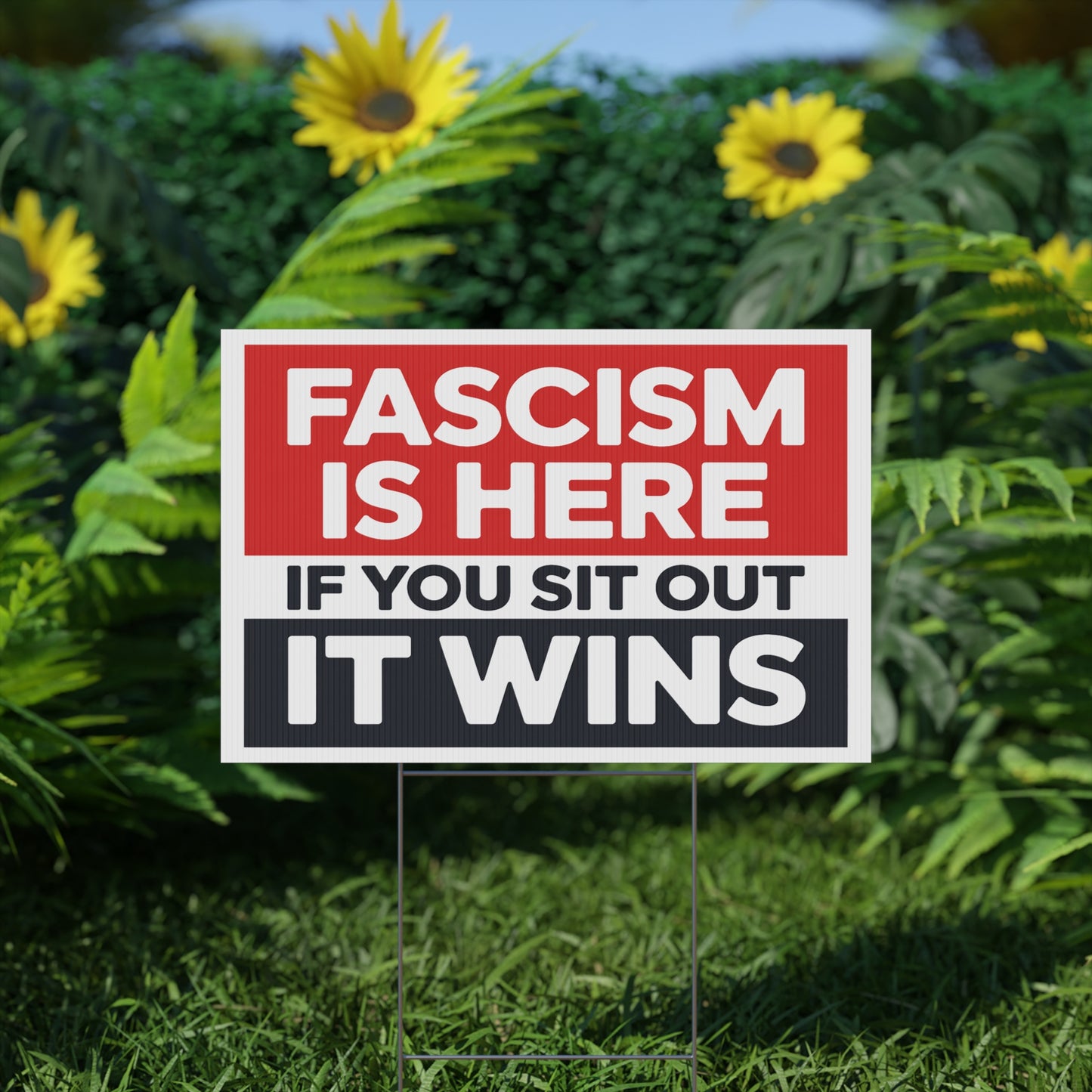 Fascism is Here Yard Sign, Fascism Yard Sign, Defend Democracy Yard Signs, Anti Trump Yard Signs, Resistance Yard Signs