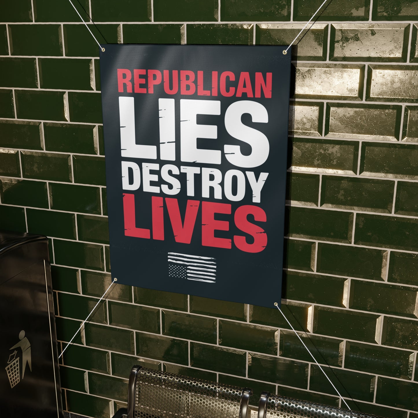 Anti Trump Banner, Protest Banner, Activist Banner, Anti Republican Banner, Free Shipping