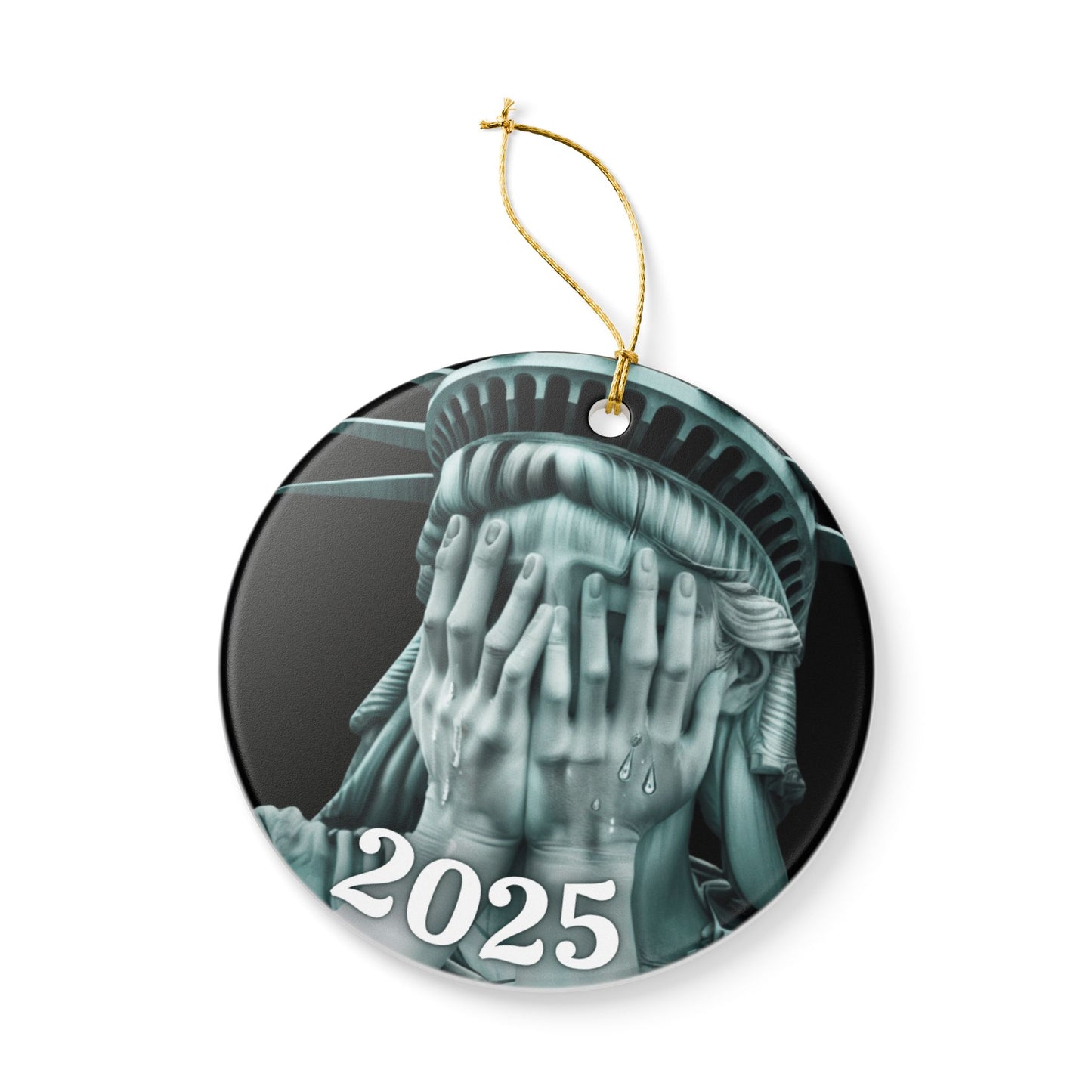 2025 Holiday Ornament, 2025 Christmas Ornament, Political Ornament, Anti Trump Ornament, Democracy Ornament, Gift for Democrat