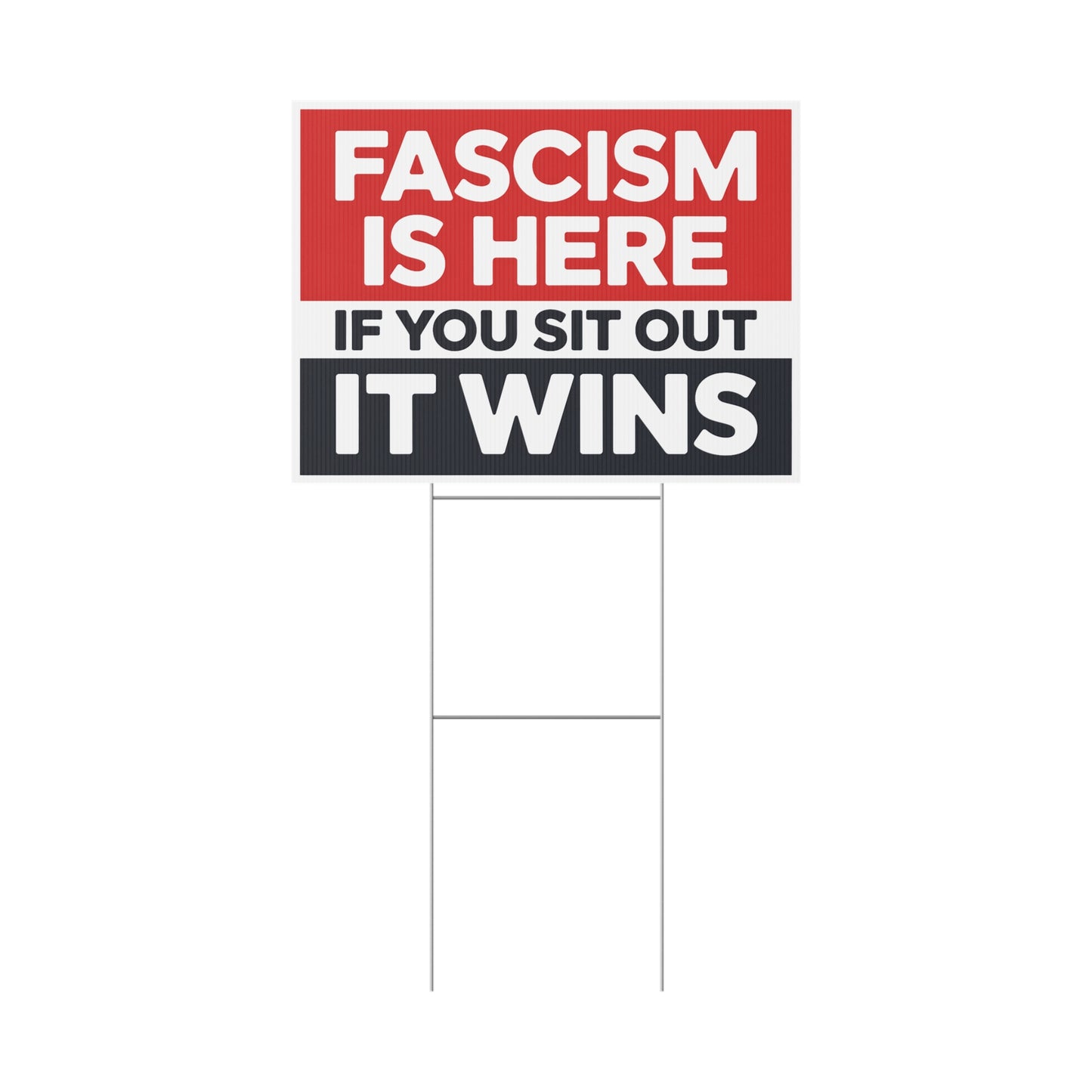 Fascism is Here Yard Sign, Fascism Yard Sign, Defend Democracy Yard Signs, Anti Trump Yard Signs, Resistance Yard Signs