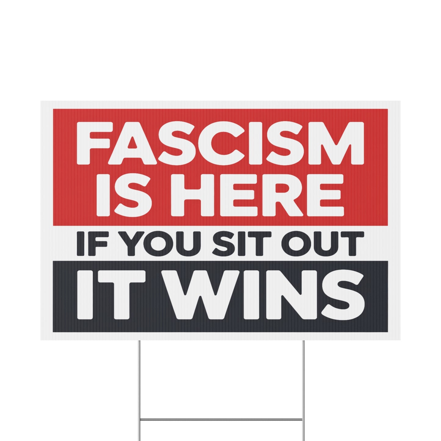 Fascism is Here Yard Sign, Fascism Yard Sign, Defend Democracy Yard Signs, Anti Trump Yard Signs, Resistance Yard Signs
