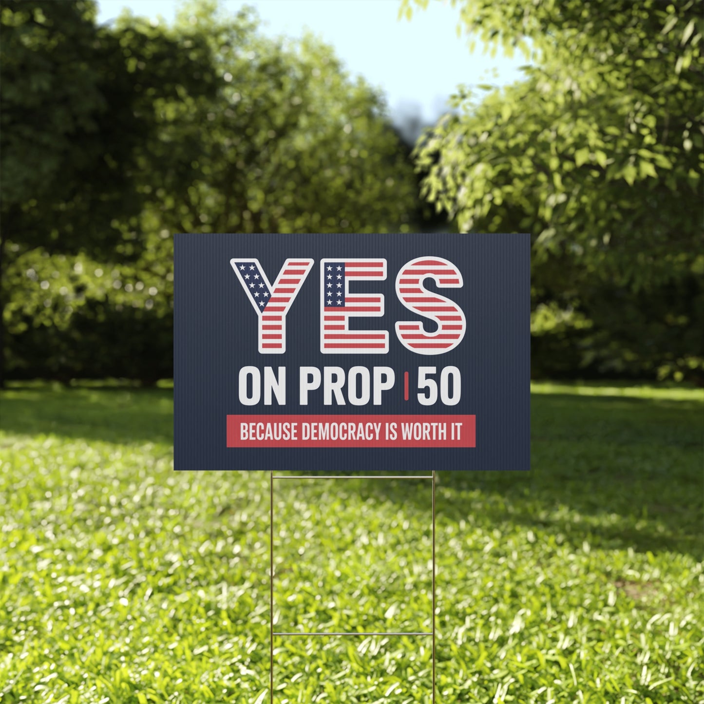 Yes On Prop 50 Yard Sign, Election Rigging Response Act Yard Sign, Premium Quality Custom Yard Sign, Multiple Sizes Available