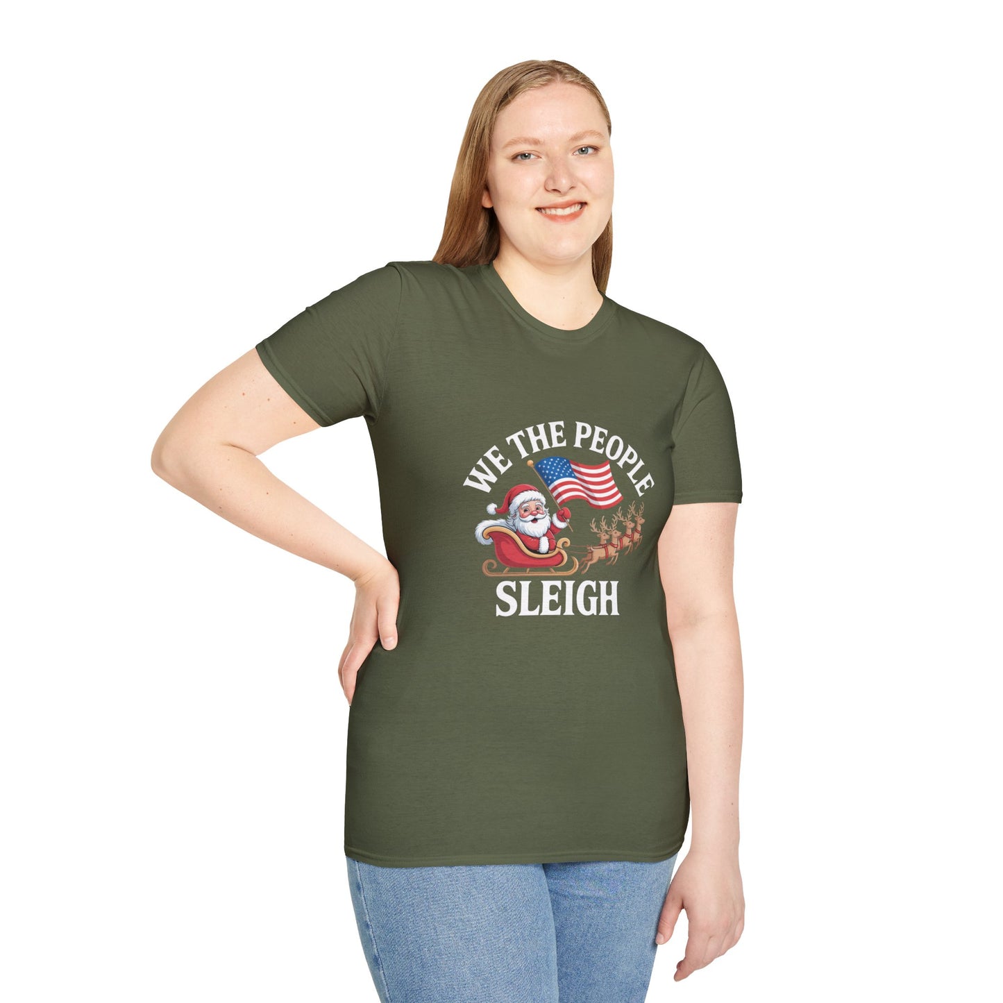 We the People Sleigh Tshirt, Unisex, Multiple Colors, Merry Resistmas Shirt, Holiday Tshirt, Holiday Shirt, Christmas Tshirt, Free Shipping