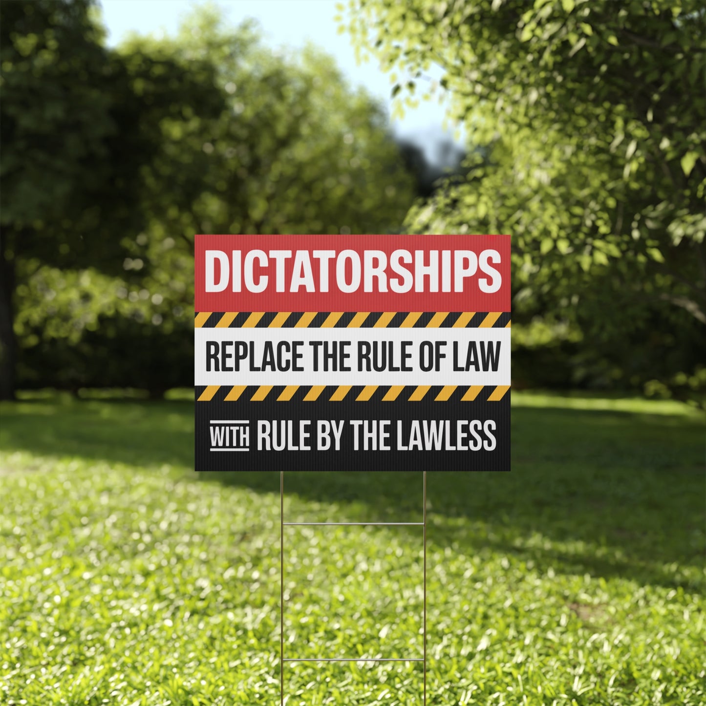 Dictator Yard Sign, Protest Signs, Anti Fascist Yard Sign, Anti Trump Yard Signs, Political yard Sign, Print on Both Sides, 24" x 18"