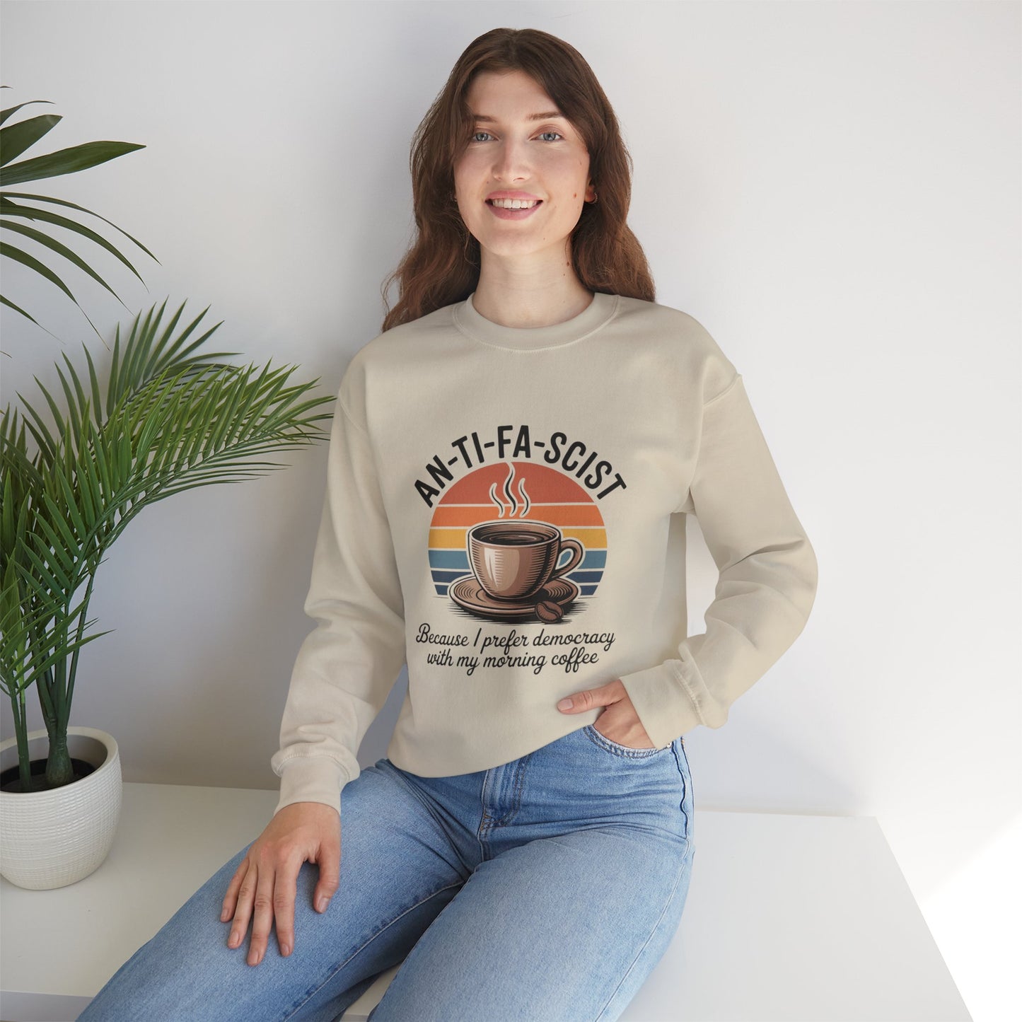 Funny Antifa Sweatshirt, Anti Fascist Sweatshirt, Anti Fascism Sweatshirt, Funny Anti Trump Sweatshirt, Unisex Style, Multiple Colors, Free Shipping,