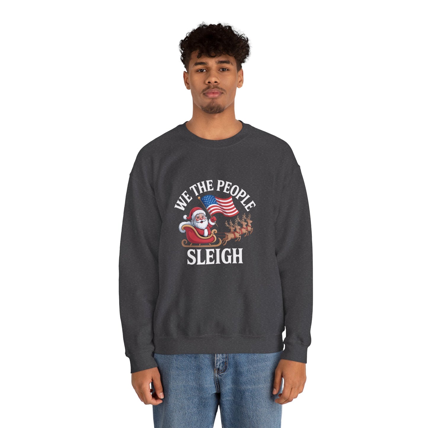 We the People Sleigh Sweatshirt, Merry Resistmas Sweatshirt, Holiday Sweatshirt, Christmas Sweatshirt, Unisex, Many Colors, Free Shipping
