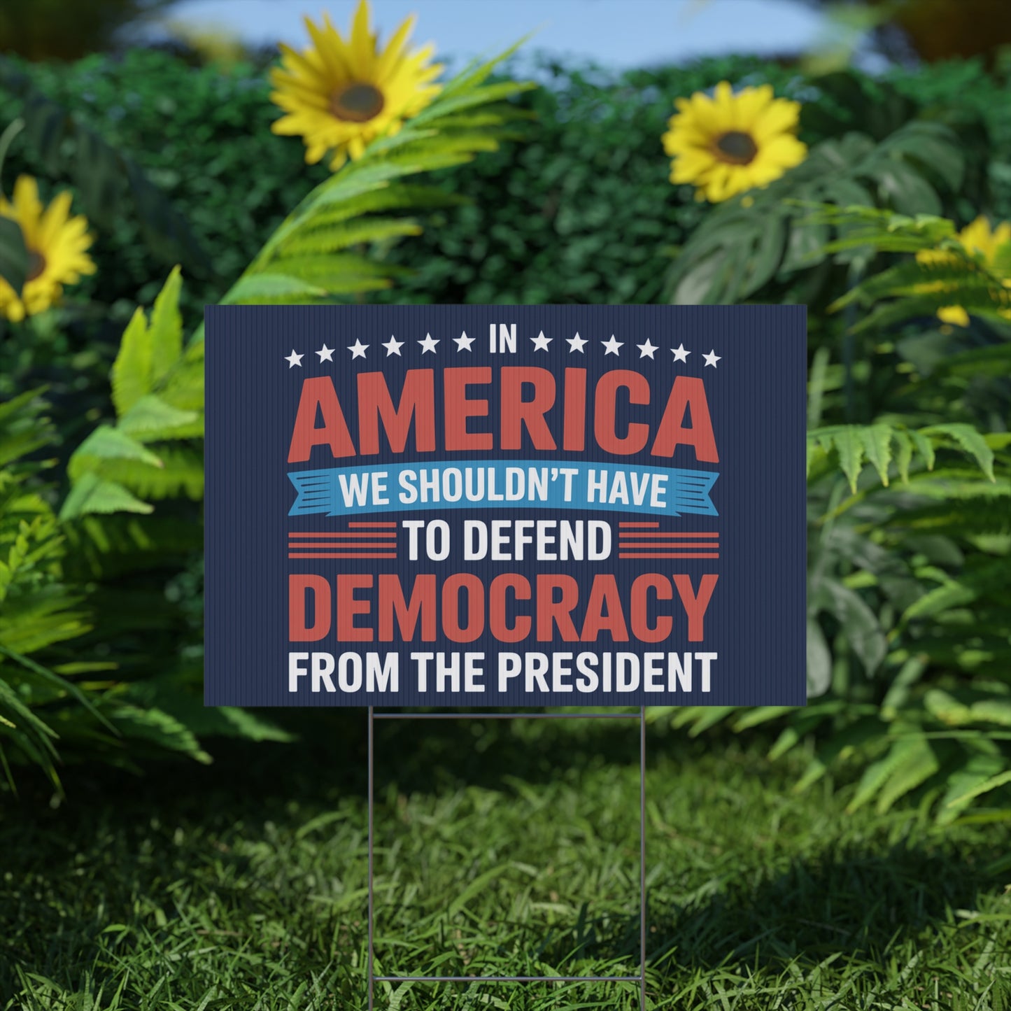 Defend Democracy Yard Sign, Resistance Yard Sign, Protest Signs, Anti Trump Signs, Resist Signs, Signs for Protest, Multiple Sizes