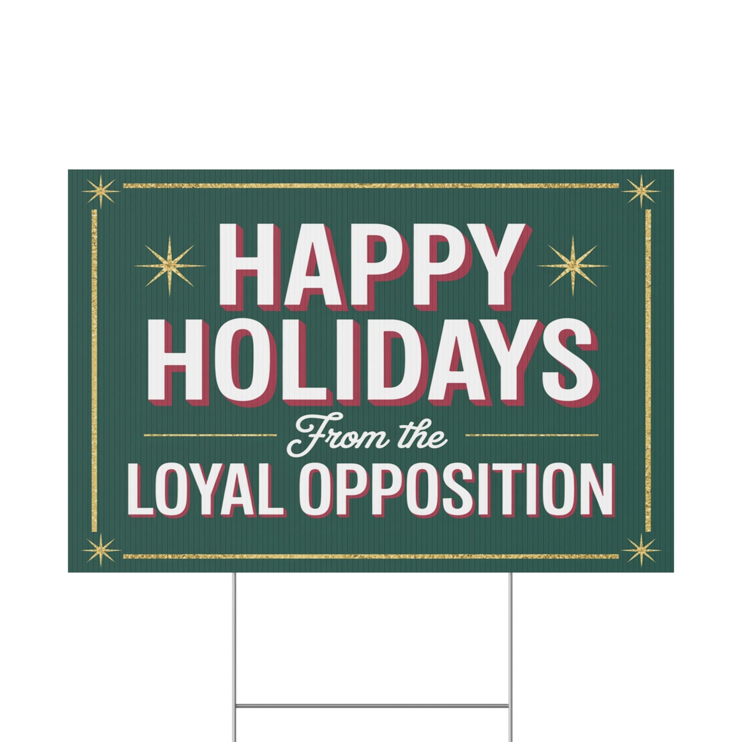 Funny Holiday Yard Sign, Funny Political Christmas Yard Sign, Anti Trump Yard Sign with H Stake, Democracy Yard Sign, Multiple Sizes