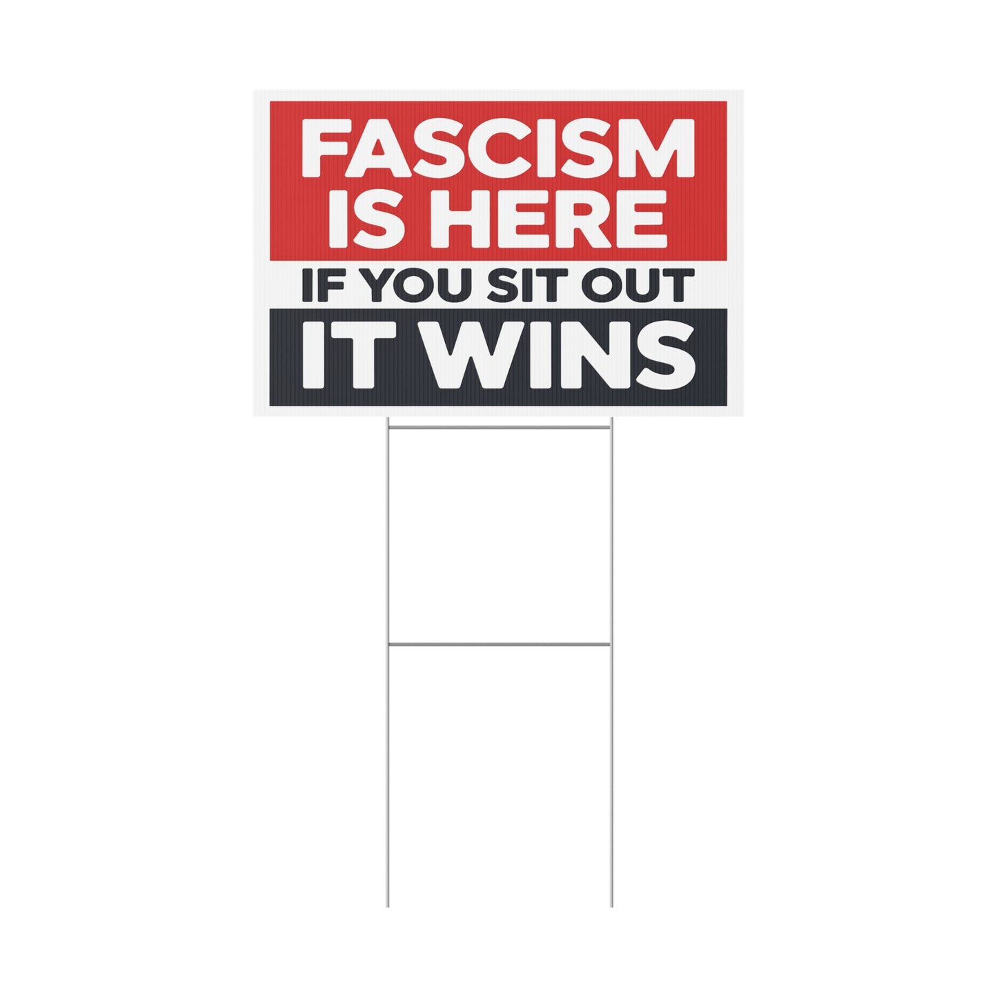 Fascism is Here Yard Sign, Fascism Yard Sign, Defend Democracy Yard Signs, Anti Trump Yard Signs, Resistance Yard Signs