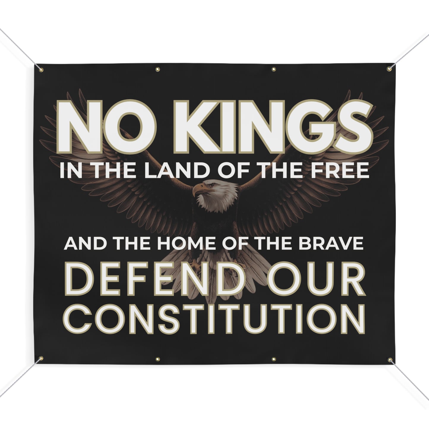 No Kings Banner, Anti Trump Banner, Protest Banner, Anti MAGA Banner, Resistance Sign, Political Banner, 2 Sizes, Free Shipping