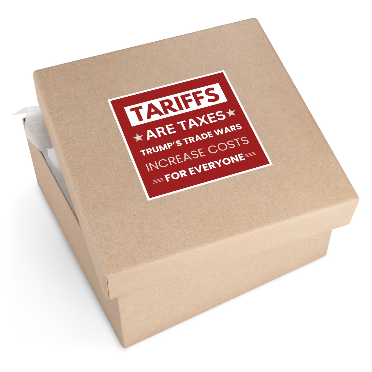 Anti-Trump "Tariffs Are Taxes" Sticker | Anti-MAGA Vinyl Decal | Political Sticker