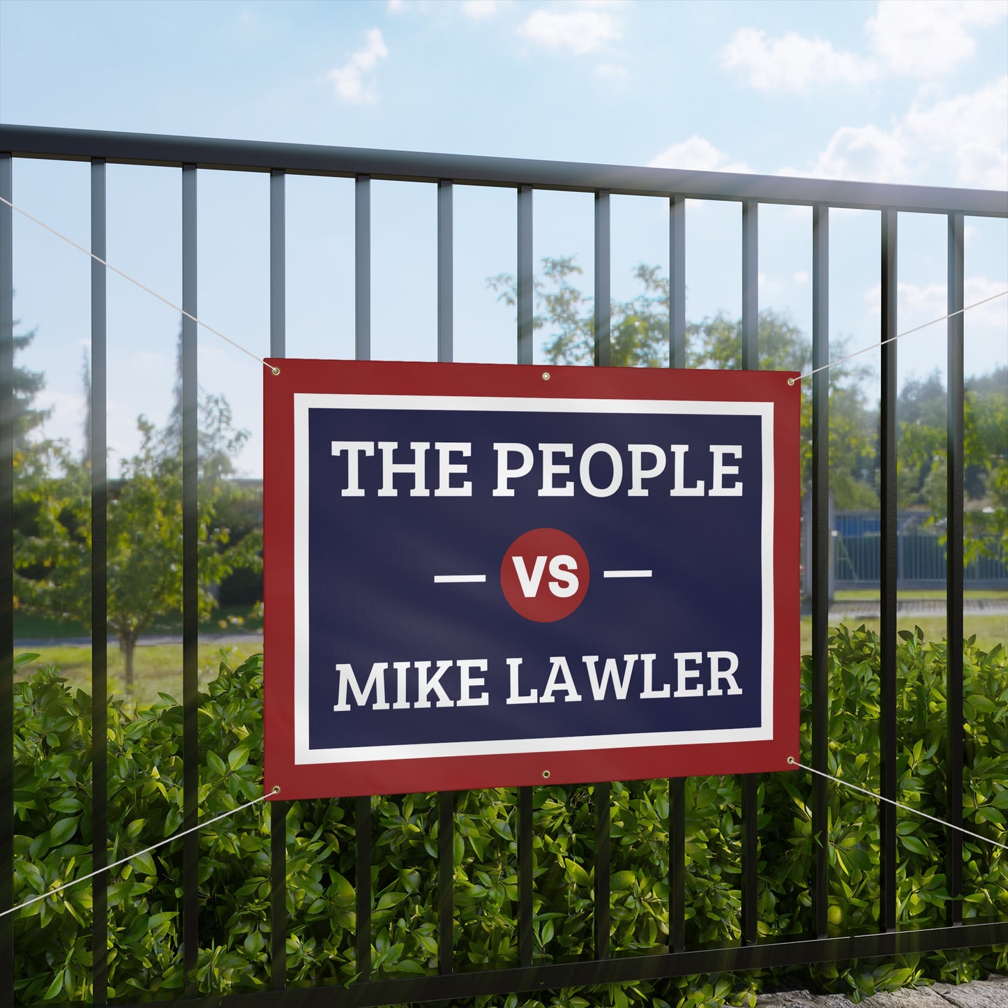 The People vs. Mike Lawler Banner | Mike Lawler Protest Sign | Vinyl Banner | 48" x 36" | Free Shipping