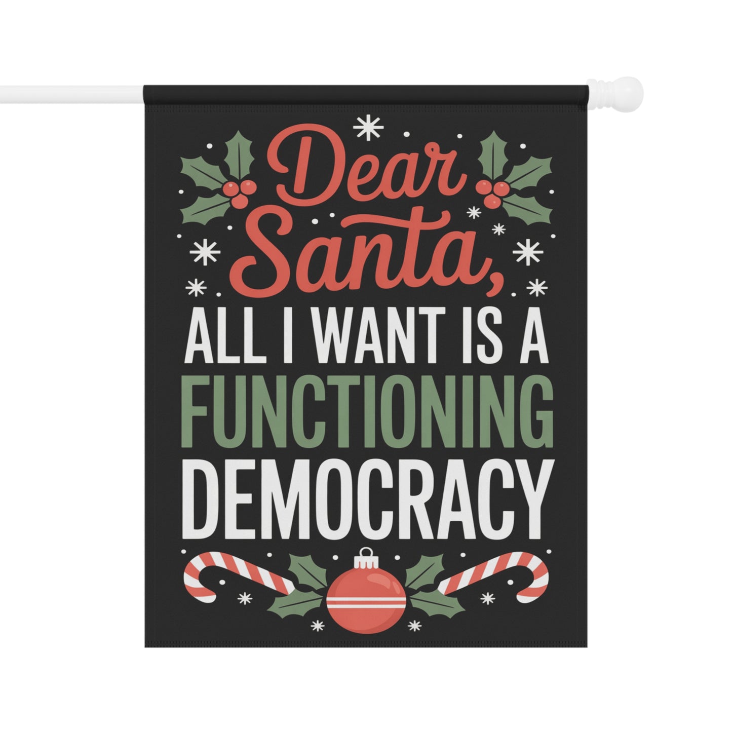 Dear Santa Holiday Garden Flag, Christmas Garden Flag, Holiday Garden Flag, Funny Political Holiday Decor, Democracy Gift, Free Shipping