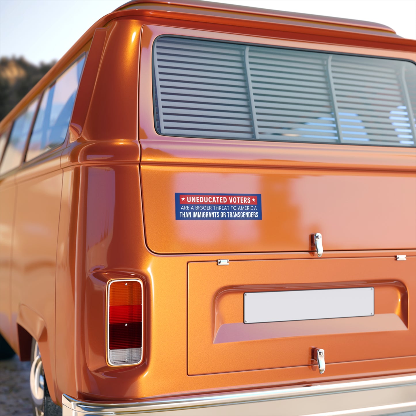 Uneducated Voters Bumper Sticker, Anti Trump Bumper Sticker, Political Bumper Sticker, Democracy Bumper Sticker, Gift for Democrat