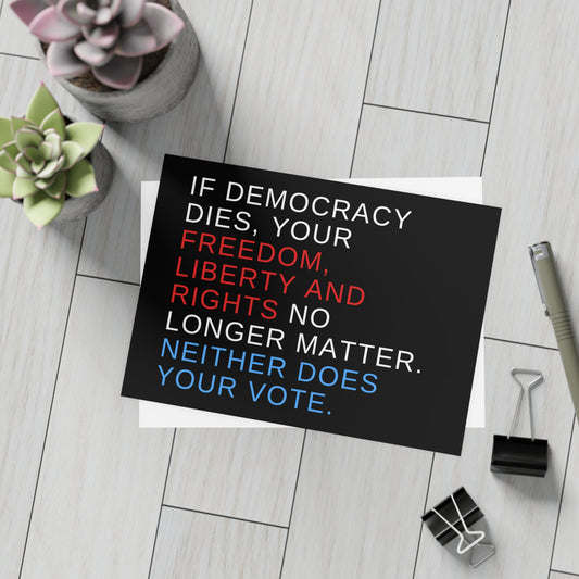 Political Notecards, Political Postcards w/Envelopes, 10, 30 or 50 Packs, 5" x 7", Vote Postcards, Social Justice Postcards, Resistance Postcards