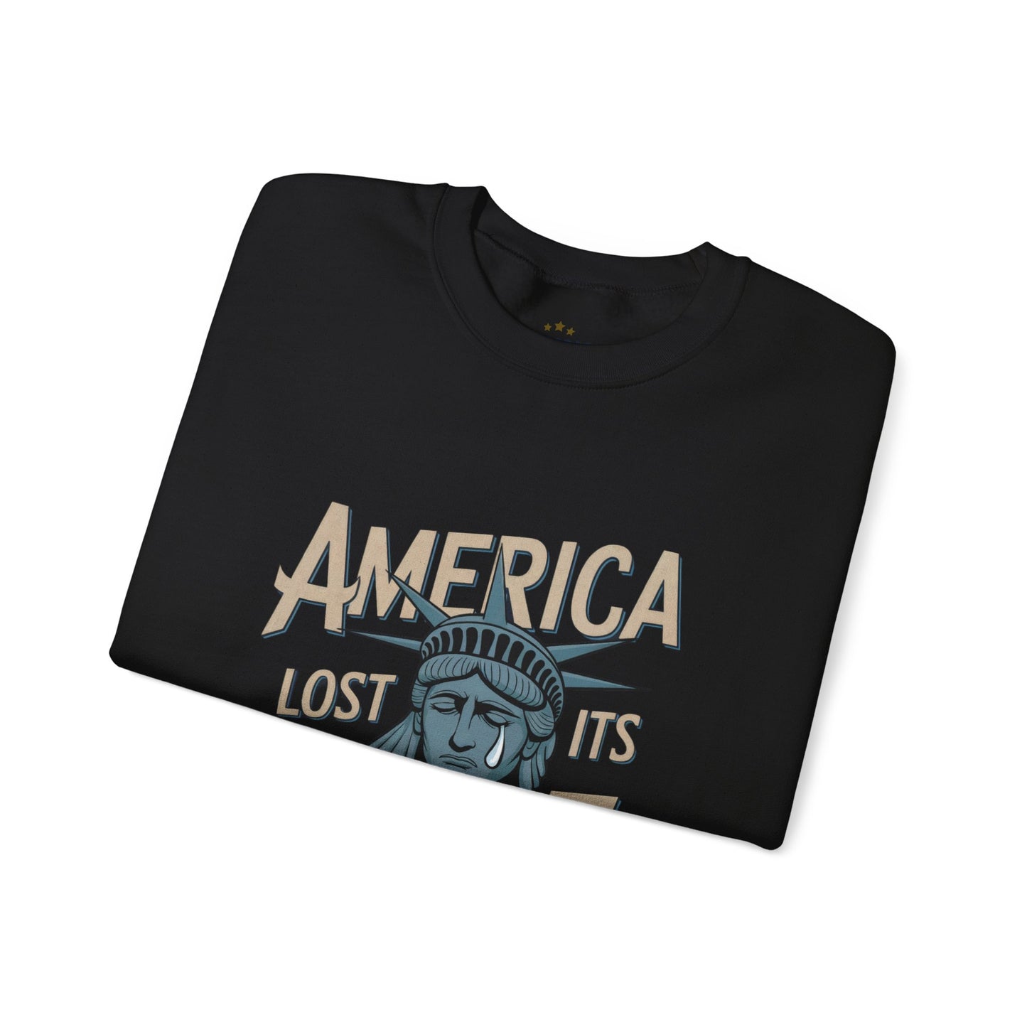 America Lost Its Heart Sweatshirt, Anti Trump Sweatshirt, Unisex Style, Free Shipping, Lady Liberty, Statue of Liberty, Shame on America