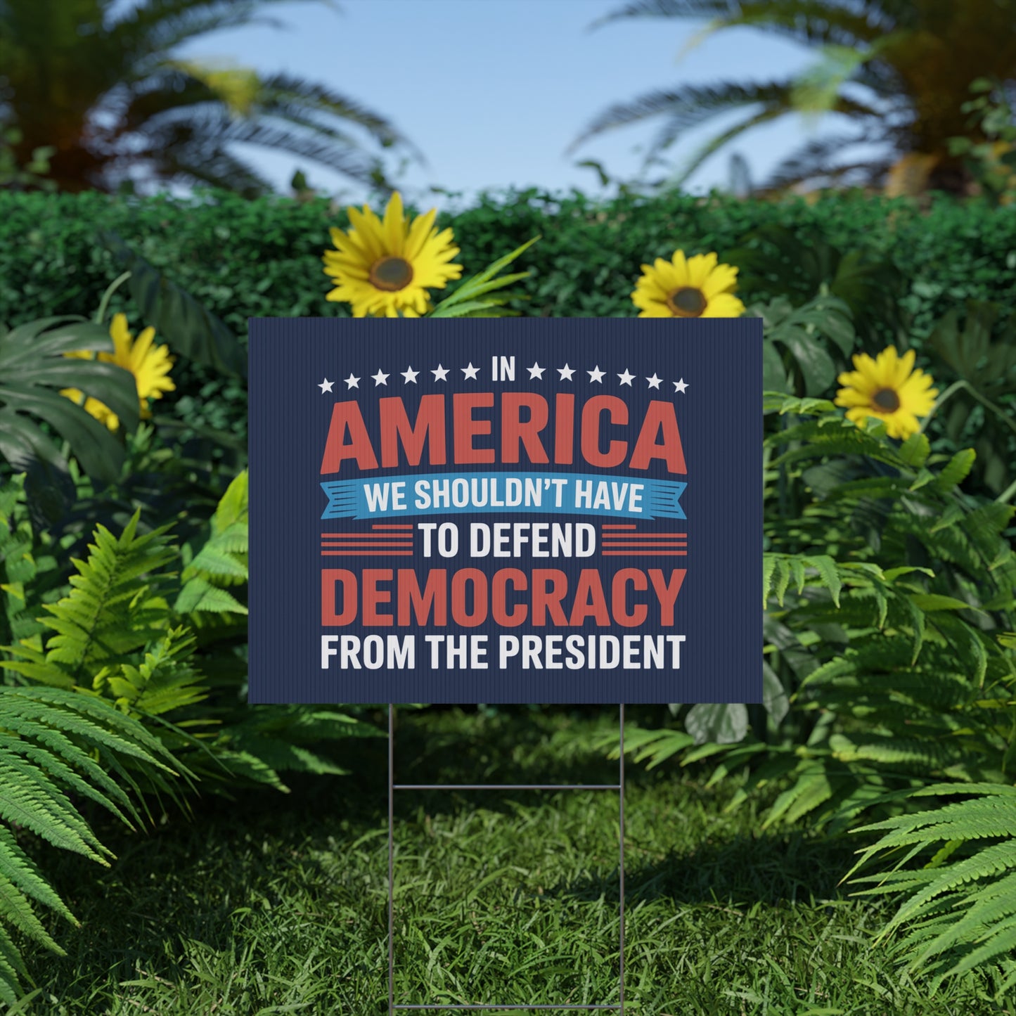 Defend Democracy Yard Sign, Resistance Yard Sign, Protest Signs, Anti Trump Signs, Resist Signs, Signs for Protest, Multiple Sizes