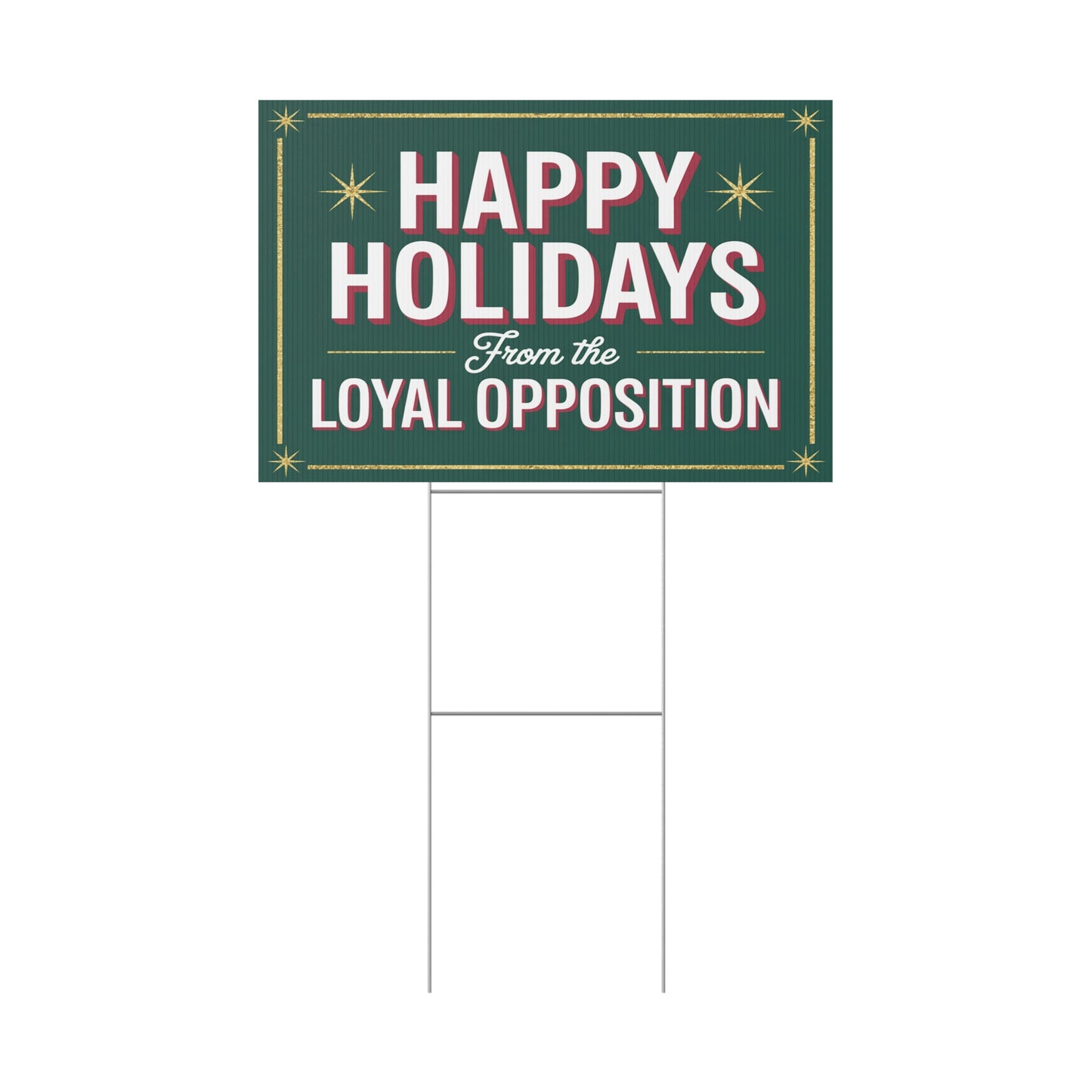 Funny Holiday Yard Sign, Funny Political Christmas Yard Sign, Anti Trump Yard Sign with H Stake, Democracy Yard Sign, Multiple Sizes