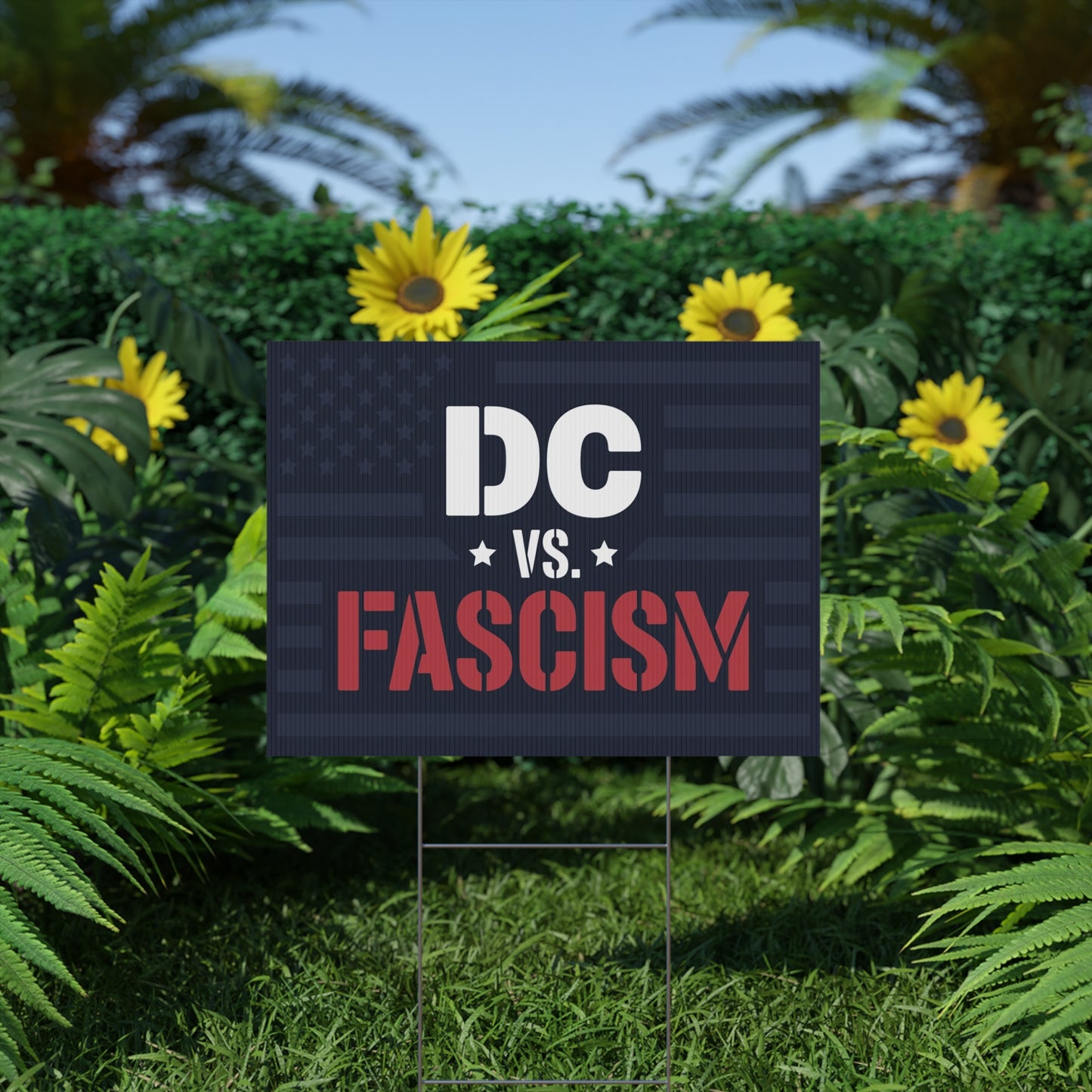 DC vs. Fascism Yard Sign, Stop the Trump Takeover Signs, Free DC Yard Sign, Multiple Sizes Available