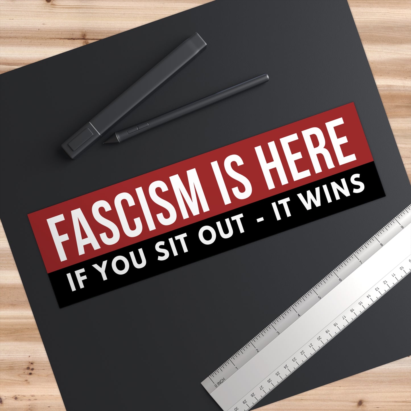 Fascism Is Here Bumper Sticker, Anti Trump Bumper Sticker, Resistance Bumper Sticker, Anti-Trump Bumper Sticker, Free Shipping