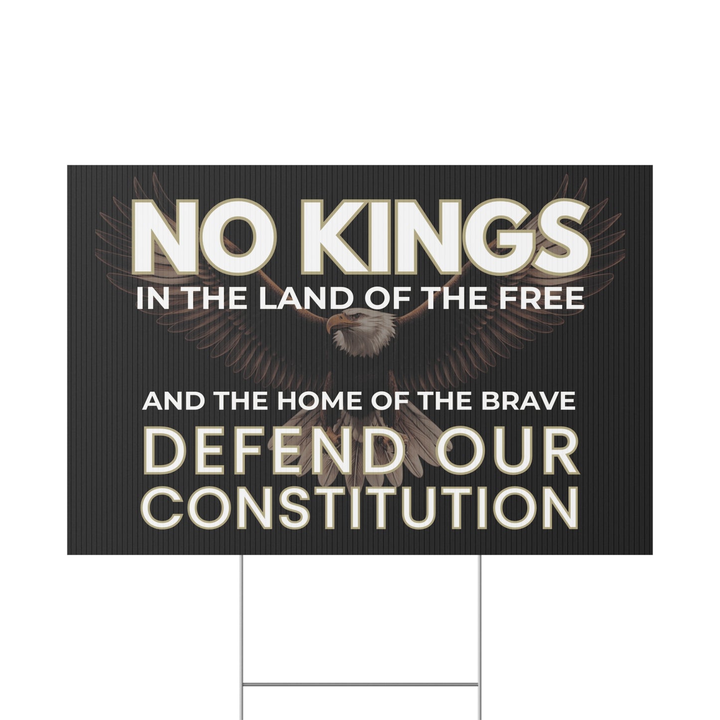 No Kings Yard Sign, No Kings Protest Sign, Patriotic Yard Sign, Defend Constitution, Protest Signs, Anti Trump Yard Signs, Multiple Sizes