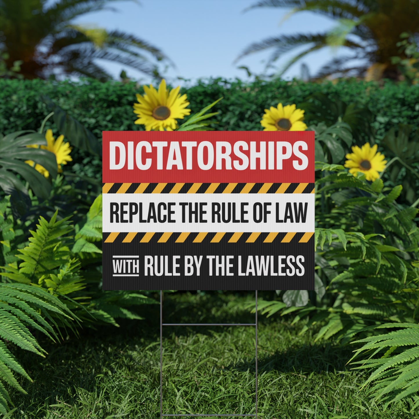 Dictator Yard Sign, Protest Signs, Anti Fascist Yard Sign, Anti Trump Yard Signs, Political yard Sign, Print on Both Sides, 24" x 18"