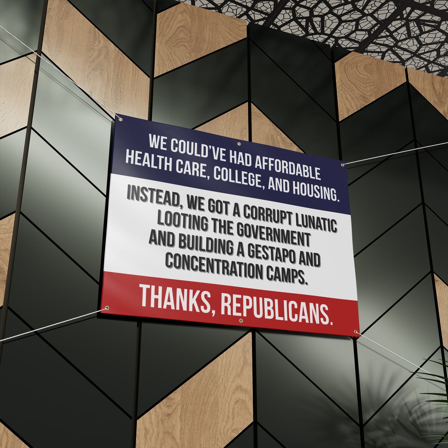 Anti Trump Banner, Protest Banner, Activist Banner, Anti Republican Banner, Free Shipping