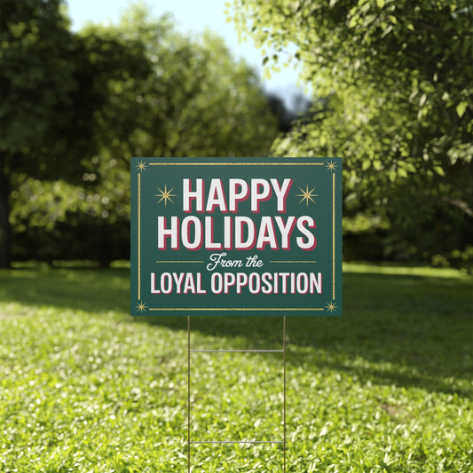 Funny Holiday Yard Sign, Funny Political Christmas Yard Sign, Anti Trump Yard Sign with H Stake, Democracy Yard Sign, Multiple Sizes