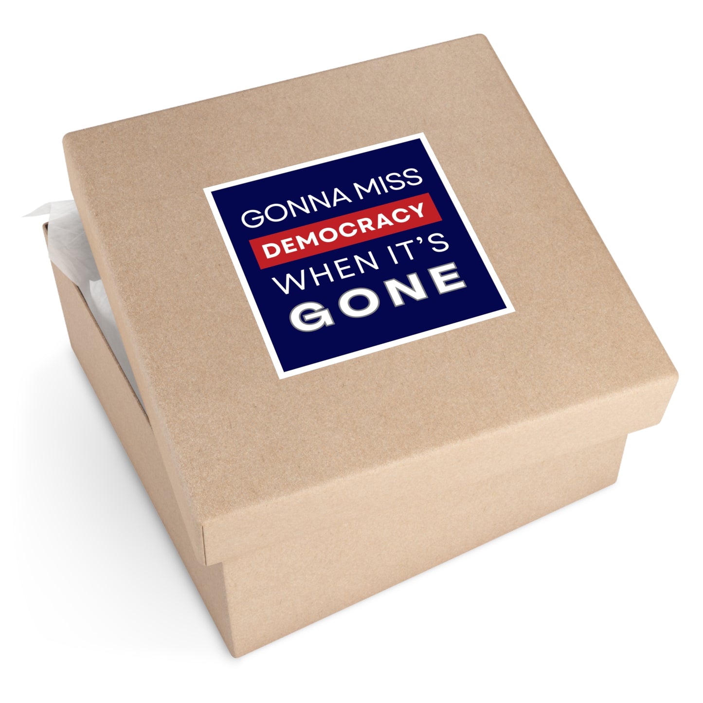 Gonna Miss Democracy When It's Gone Sticker, Indoor/Outdoor, Multiple Sizes, Democracy Sticker, Political Sticker, Gift for Democrat
