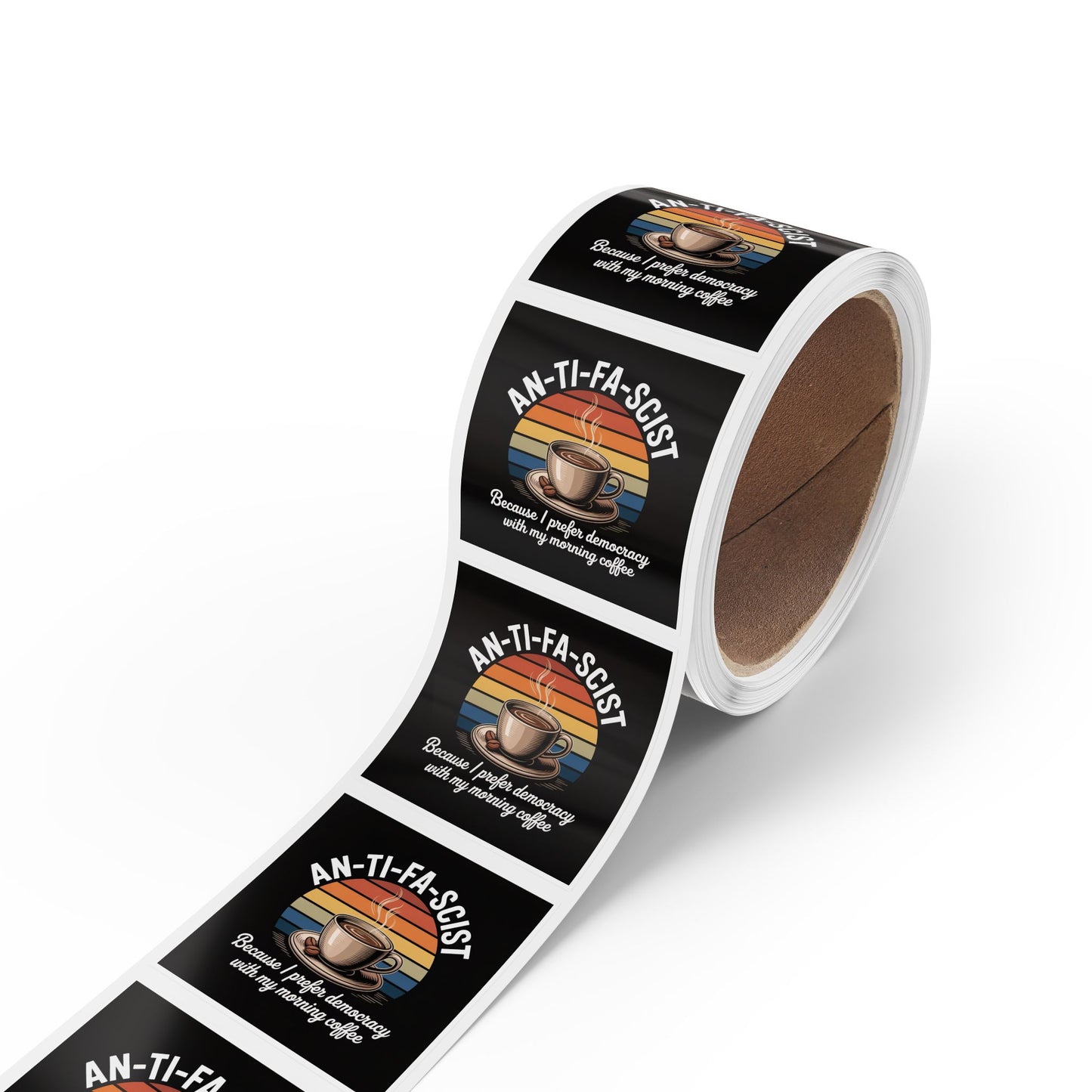 Funny Antifa Wholesale Political Sticker Rolls – 2″×2″ Vinyl, Waterproof, High Turnover & Profit Margin