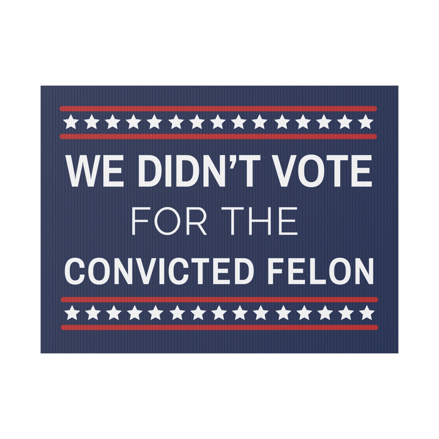 We Didn't Vote for the Convicted Felon Yard Sign, Anti Trump Yard Sign, Anti Trump Lawn Sign, Democracy Yard Sign, Democracy Lawn Sign