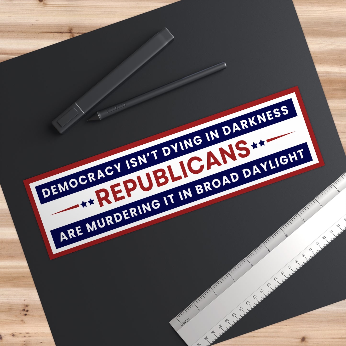 Pro-Democracy Bumper Sticker | Anti-Trump Car Sticker | Voter Education Vinyl Decal